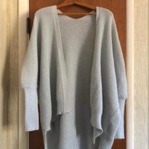 Baby Blue, Oversized, Open Front, Soft, Knit, Cocoon Sweater, Size: Small